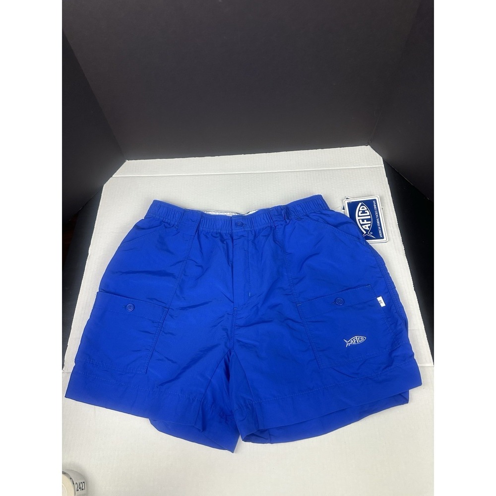 Aftco Aftech Nylon Fishing Shorts M01 Classic Fit 6" Inseam Blue Men's 38 NWT